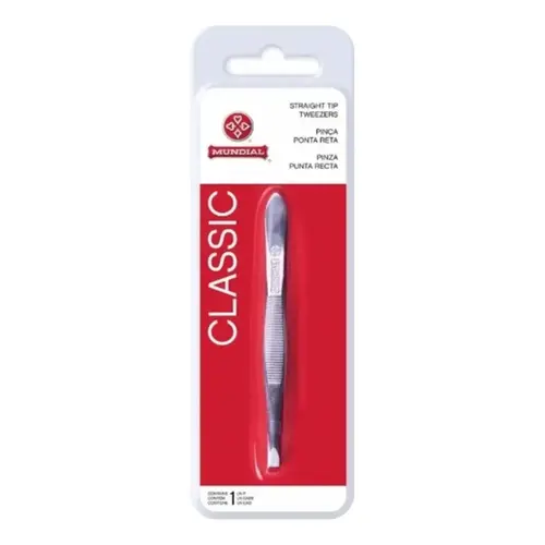 Pinça Mundial Classic Inox Ponta Reta