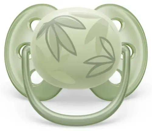 Chupeta Philips Avent Ultra Soft 0 A 6 Meses Verde Folhas