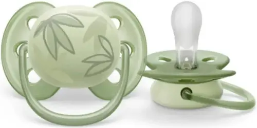 Chupeta Philips Avent Ultra Soft 0 A 6 Meses Verde Folhas