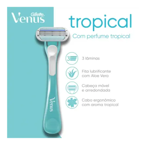 Aparelho de Depilação Gillette Venus Tropical 3 Unidades