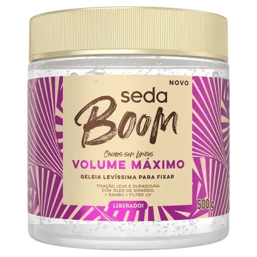 Geleia de Fixação Seda Boom Volume Máximo 500g