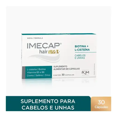 Imecap Hair Max Cabelos e Unhas FQM 30 Cápsulas