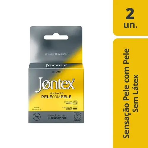 Preservativo Jontex Sensação Pele com Pele 2 Unidades
