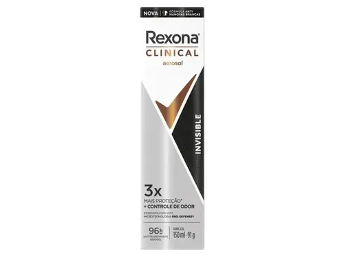 Desodorante Rexona Clinical Invisible Aerosol Feminino 150ml