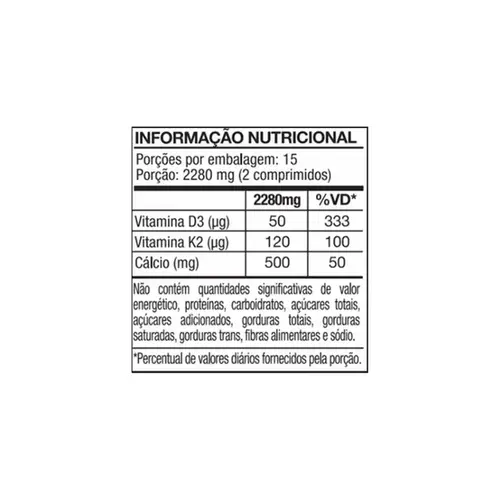 Calcigel Ossos D3 + K2 Katiguá 30 Comprimidos