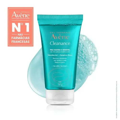 Gel de Limpeza Facial Avène Cleanance Pele Oleosa e Sensível 150ml