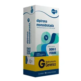 Dipirona Monoidratada 1g EMS Genérico 10 Comprimidos