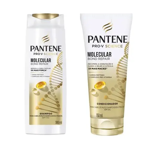 Kit Shampoo 300ml + Condicionador Pantene Mólecular Bond Repair 150ml
