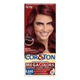 Tintura de Cabelo Cor&Ton Mega Colors 6.646 Vermelho Cereja 1 Unidade