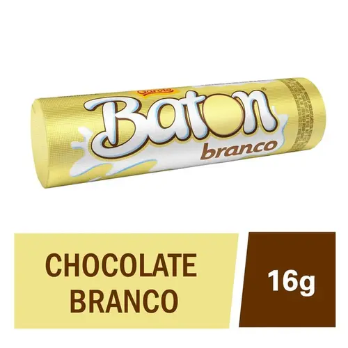 Bombom de Chocolate Garoto Baton Branco 16g