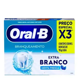Kit Creme Dental Oral-B Extra Branco 70g - 3 Unidades