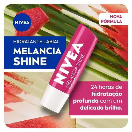 Hidratante Labial Nivea Shine - Melancia - 4,8g