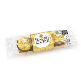 Chocolate Ferrero Rocher Bombom Fino Kit com 3 Unidades 37,5g