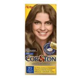 Tintura de Cabelo Cor&Ton 7.1 Louro Cinza Médio 1 Unidade