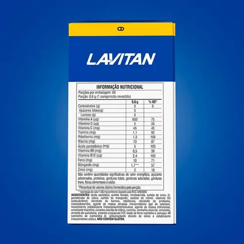 Polivitamínico - Lavitan A-Z Original 60 Comprimidos