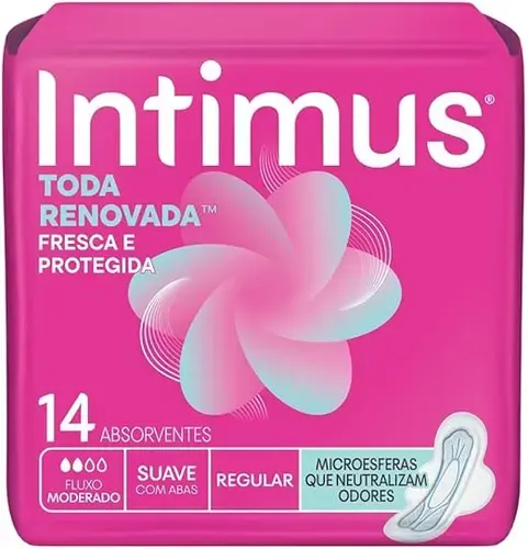 Absorvente Intimus Ultrafino Antibacteriana com Abas 14 Unidades