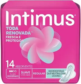 Absorvente Intimus Ultrafino Antibacteriana com Abas 14 Unidades