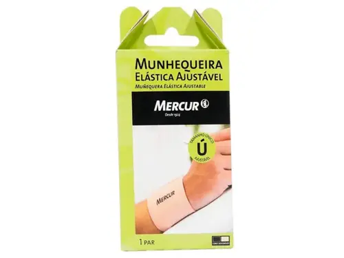 Munhequeira Mercur Elástica Ajustável Bege - 1 Unidade