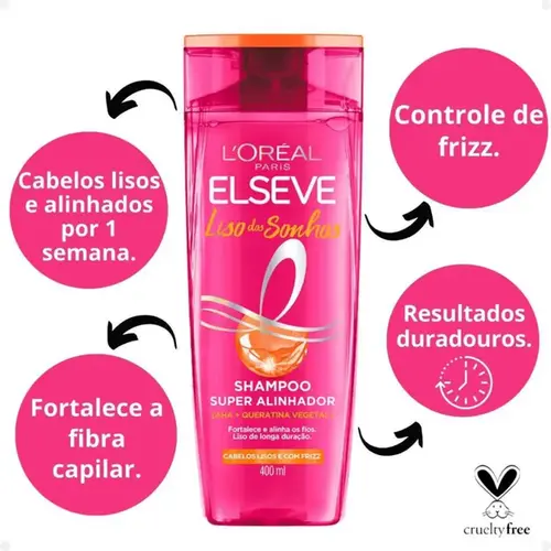 Shampoo Elseve Liso Dos Sonhos Super Alinhador 400ml