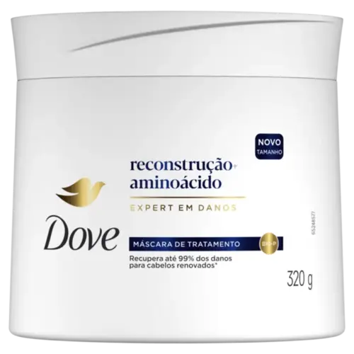 Máscara de Tratamento Dove 2 em 1 Reconstrução + Aminoácido 320g