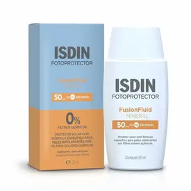 Protetor Solar Facial ISDIN Fotoprotector Fusion Fluid Mineral FPS 50 50ml