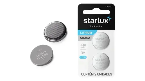 Bateria de Lítio Starlux Energy CR2032 2 Unidades