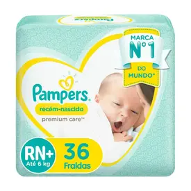Fralda Pampers Premium Care Recém-Nascido RN 36 Unidades