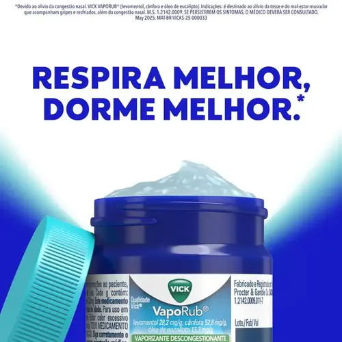 Vick VapoRub 30g - Uso Tópico ou Inalatório
