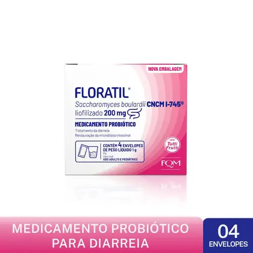 Floratil 200mg 4 Envelopes de 1g