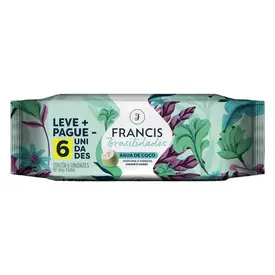 Kit Sabonete Em Barra Francis Brasilidades Água De Coco 6 Unidades de 80g