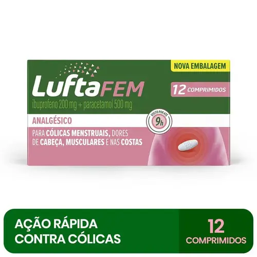 Luftafem 200mg + 500mg 12 Comprimidos