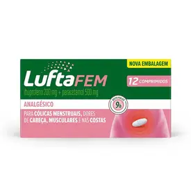 Luftafem 200mg + 500mg 12 Comprimidos