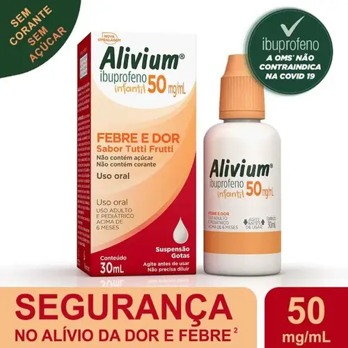 Alivium Infantil Ibuprofeno 50mg/ml Gotas 30ml
