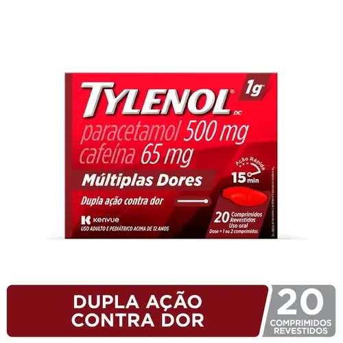 Tylenol DC 500mg + 65mg - 20 Comprimidos