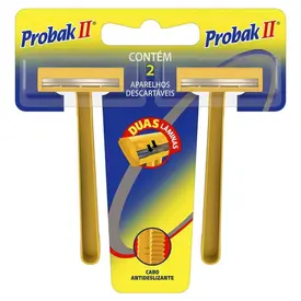 Aparelho Descartável Para Barbear Probak II com 2 Unidades