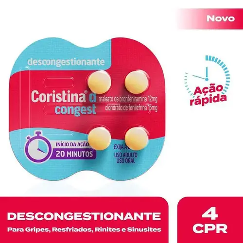Coristina D Congest 4 Comprimidos