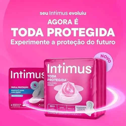 Absorvente Intimus Tripla Proteção Suave com Abas 16 Unidades