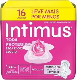 Absorvente Intimus Tripla Proteção Suave com Abas 16 Unidades