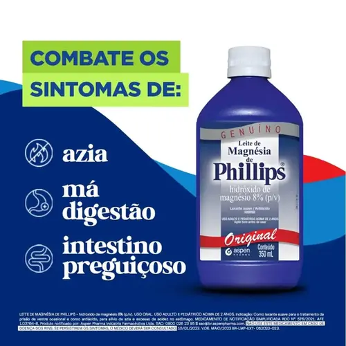 Leite de Magnésia Phillips - Sabor Tradicional - 350ml