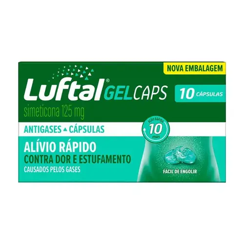 Luftal Gel Caps 125mg 10 Cápsulas