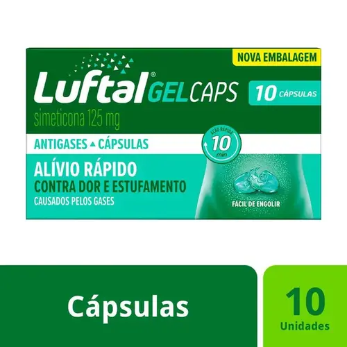 Luftal Gel Caps 125mg 10 Cápsulas