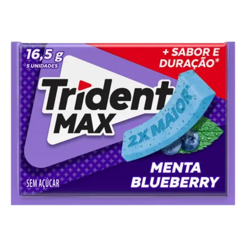 Chiclete Trident Max Menta Blueberry 16,5g - 1 Unidade