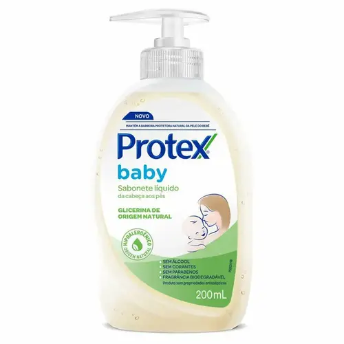 Sabonete Líquido Infantil Protex Baby Da Cabeça aos Pés 200ml