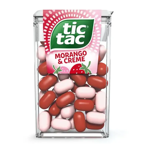 Pastilha Tic Tac Morango e Creme 14,5g
