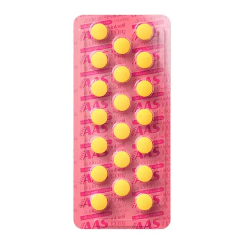 Aas Infantil - Ácido Acetilsalicílico 100mg 20 Comprimidos