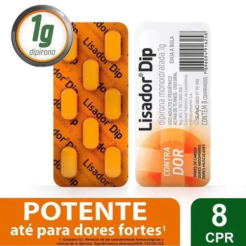 Lisador Dip 1g 8 Comprimidos
