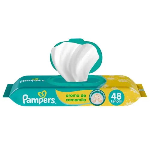 Lenço Umedecido Pampers Camomila 48 Unidades