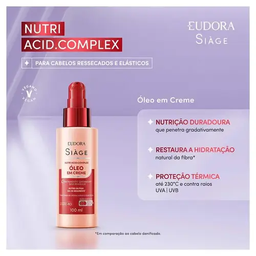 Óleo em Creme Eudora Siàge Nutri Acid Complex 100ml