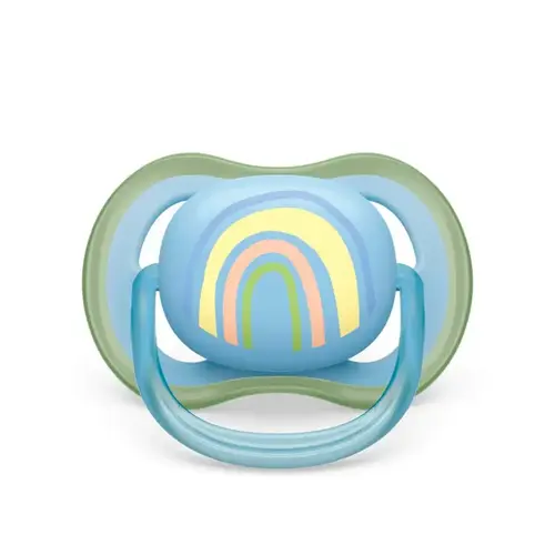 Chupeta Avent Ultra Hair 0 A 6 Meses Azul Arco Iris