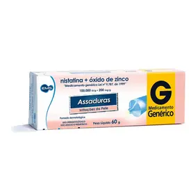 Nistatina 100.000UI + Óxido de Zinco 200mg 60g EMS Pomada Dermatológica